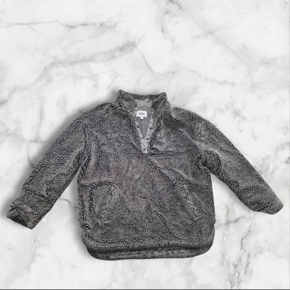 BKE Sherpa Jacket Gray Size Medium
